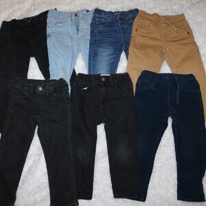 Boys jeans and pants lot of 7 (3T) skinny/slim type mixed brands good shape